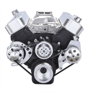 CVF Racing - CVF Chevy Big Block Serpentine Serpentine Conversion Kit with Power Steering, Long Water Pump - Polished - Image 2