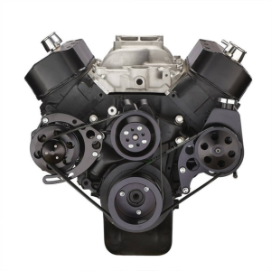 CVF Racing - CVF Chevy Big Block Serpentine Serpentine Conversion Kit with Power Steering, Long Water Pump - Black - Image 2