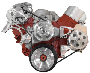 CVF Racing - CVF Chevy Big Block Serpentine Serpentine Conversion Kit with Mid-Mount Alternator & Power Steering, Long Water Pump - Polished - Image 2