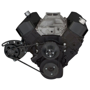 CVF Racing - CVF Chevy Big Block V-Belt System with Alternator Only Brackets, For Short Water Pump - Black - Image 2