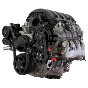 CVF Chevy LT1 Gen V Serpentine System with AC, Power Steering & Alternator - Black (All Inclusive)