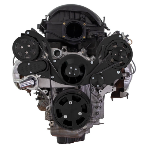 CVF Racing - CVF Chevy LT1 Gen V Serpentine System with AC & Alternator - Black (All Inclusive) - Image 2