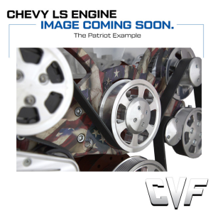 CVF Chevy LS Mid-Mount Serpentine System with AC, Alternator & Power Steering - Patriotic Plating (All Inclusive)