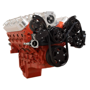 CVF Racing - CVF Chevy LS Mid-Mount Serpentine System with Power Steering & Alternator - Black (All Inclusive) - Image 3