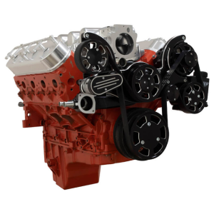 CVF Racing - CVF Chevy LS Mid-Mount Serpentine System with Power Steering & Alternator - Black Diamond (All Inclusive) - Image 3