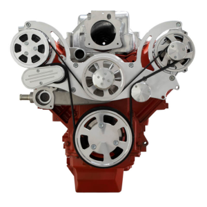 CVF Racing - CVF Chevy LS Mid-Mount Serpentine System with AC & Alternator - Polished (All Inclusive) - Image 2