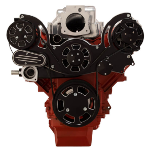 CVF Racing - CVF Chevy LS Mid-Mount Serpentine System with AC & Alternator - Black Diamond (All Inclusive) - Image 2