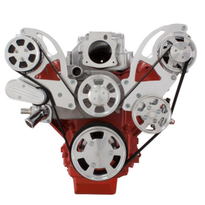 CVF Racing - CVF Chevy LS High-Mount Serpentine System with AC & Alternator - Polished (All Inclusive) - Image 2