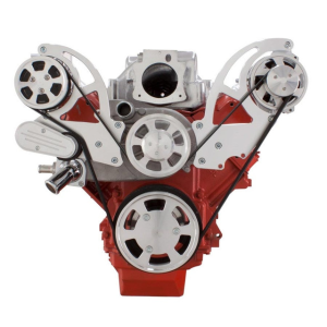 CVF Racing - CVF Chevy LS High-Mount Serpentine System with AC & Alternator - Polished (All Inclusive) - Image 2