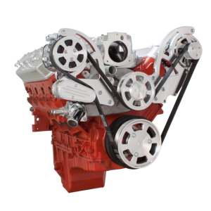 CVF Racing - CVF Chevy LS High-Mount Serpentine System with AC & Alternator - Polished (All Inclusive) - Image 3