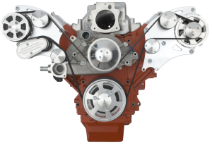 CVF Racing - CVF Chevy LS Wide-Mount Serpentine System with AC & Alternator - Polished (All Inclusive) - Image 2