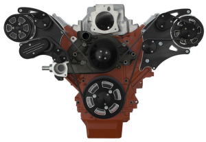 CVF Racing - CVF Chevy LS Wide-Mount Serpentine System with AC & Alternator - Black Diamond (All Inclusive) - Image 2