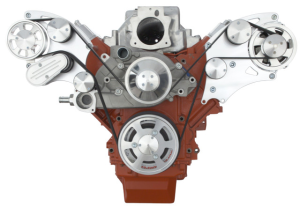 CVF Racing - CVF Chevy LS Wide-Mount Serpentine System with Alternator Only - Polished (All Inclusive) - Image 2