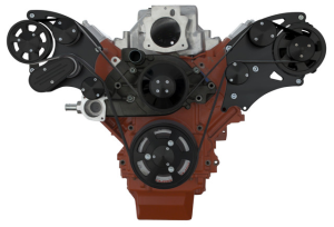 CVF Racing - CVF Chevy LS Wide-Mount Serpentine System with Alternator Only - Black (All Inclusive) - Image 2