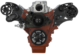 CVF Racing - CVF Chevy LS Wide-Mount Serpentine System with Alternator Only - Black Diamond (All Inclusive) - Image 2