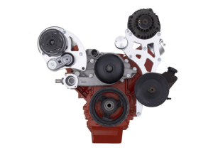 CVF Chevy LS Serpentine OEM Upgrade with Alternator and Power Steering Brackets - Polished