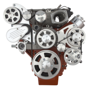 CVF Racing - CVF Chevy LSA / LS9 Serpentine System with AC, Alternator & Power Steering - Polished (All Inclusive) - Image 2