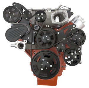 CVF Racing - CVF Chevy LSA / LS9 Serpentine System with AC, Alternator & Power Steering - Black (All Inclusive) - Image 2