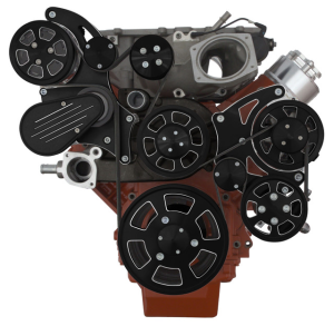 CVF Racing - CVF Chevy LSA / LS9 Serpentine System with AC, Alternator & Power Steering - Black Diamond (All Inclusive) - Image 2