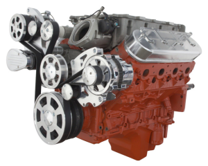 CVF Chevy LSA / LS9 Serpentine System with AC & Alternator - Polished (All Inclusive)