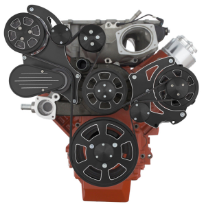 CVF Racing - CVF Chevy LSA / LS9 Serpentine System with AC & Alternator - Black Diamond (All Inclusive) - Image 2