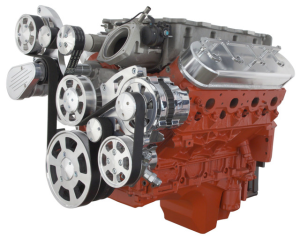 CVF Chevy LSA / LS9 Serpentine System with Power Steering & Alternator - Polished (All Inclusive)