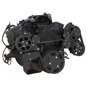 CVF Racing - CVF Chevy LT1 Gen II Serpentine System with AC, Power Steering & Alternator - Black (All Inclusive) - Image 3