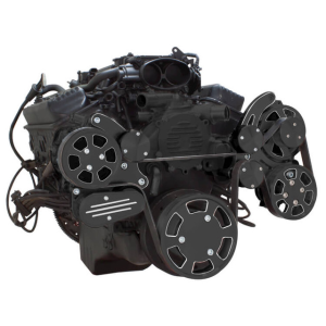 CVF Racing - CVF Chevy LT1 Gen II Serpentine System with AC, Power Steering & Alternator - Black Diamond (All Inclusive) - Image 3