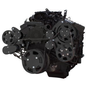 CVF Chevy LT1 Gen II Serpentine System with Power Steering & Alternator - Black (All Inclusive)