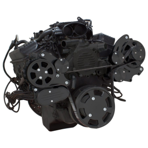 CVF Racing - CVF Chevy LT1 Gen II Serpentine System with AC & Alternator - Black (All Inclusive) - Image 3