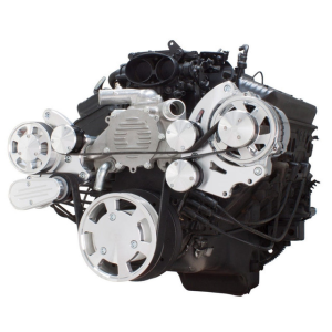 CVF Chevy LT1 Gen II Serpentine System with Alternator Only - Polished (All Inclusive)