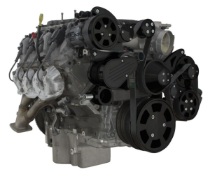 CVF Racing - CVF Chevy LT4 Gen V Serpentine System with AC, Power Steering & Alternator - Black (All Inclusive) - Image 3