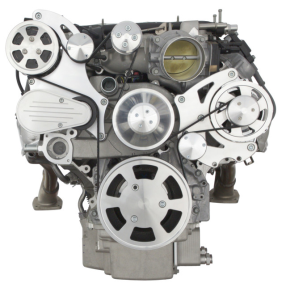 CVF Racing - CVF Chevy LT4 Gen V Serpentine System with AC & Alternator - Polished (All Inclusive) - Image 2