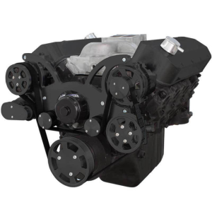 CVF Chevy BBC Gen VI Serpentine System with Power Steering & Alternator with Electric Water Pump - Black (All Inclusive)