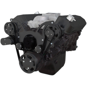 CVF Chevy BBC Gen VI Serpentine System with Alternator Only with Electric Water Pump - Black (All Inclusive)