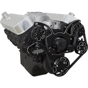 CVF Racing - CVF Chevy BBC Gen VI Serpentine System with Power Steering & Alternator with Electric Water Pump - Black Diamond (All Inclusive) - Image 3