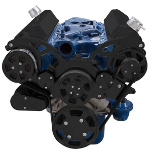 CVF Racing - CVF Ford SBF 289, 302 & 351W Serpentine System with AC & Alternator - Black (All Inclusive) - Image 2