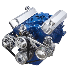 CVF Ford SBF 289, 302 & 351W Serpentine Conversion with Alternator & Power Steering - Polished