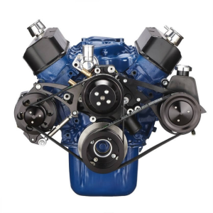 CVF Racing - CVF Ford SBF 289, 302 & 351W Serpentine Conversion with Alternator & Power Steering - Black - Image 2