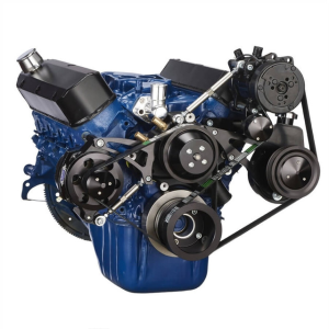 CVF Racing - CVF Ford SBF 289, 302 & 351W Serpentine Conversion with Alternator, Power Steering & A/C - Black - Image 3