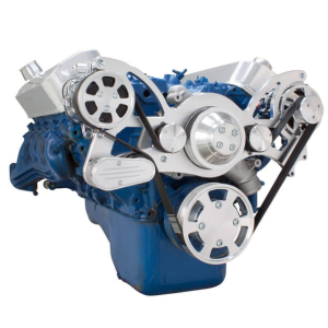 CVF Racing - CVF Ford BBF 429 & 460 Serpentine System with AC & Alternator, High Flow Water Pump - Polished (All Inclusive) - Image 3