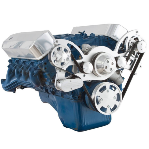 CVF Racing - CVF Ford BBF 429 & 460 Serpentine System with Alternator Olny, High Flow Water Pump - Polished (All Inclusive) - Image 2