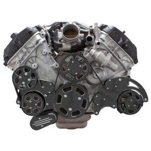 CVF Racing - CVF Ford Coyote 5.0L Serpentine System with AC, Power Steering & Alternator, High Flow Water Pump - Black Diamond (All Inclusive) - Image 2