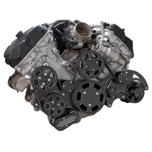 CVF Racing - CVF Ford Coyote 5.0L Serpentine System with AC, Power Steering & Alternator, High Flow Water Pump - Black Diamond (All Inclusive) - Image 3