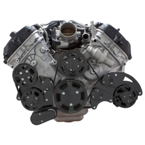 CVF Racing - CVF Ford Coyote 5.0L Serpentine System with Alternator & Power Steering, High Flow Water Pump - Black (All Inclusive) - Image 2