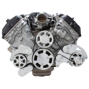 CVF Racing - CVF Ford Coyote 5.0L Serpentine System with AC & Alternator, High Flow Water Pump - Polished (All Inclusive) - Image 2