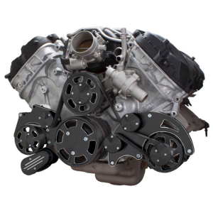 CVF Ford Coyote 5.0L Serpentine System with Alternator Only, High Flow Water Pump - Black Diamond (All Inclusive)