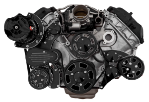 CVF Racing - CVF Ford Coyote 5.0L Compact Serpentine System with AC, Power Steering & Alternator, High Flow Water Pump - Black Diamond (All Inclusive) - Image 2