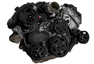 CVF Racing - CVF Ford Coyote 5.0L Compact Serpentine System with AC, Power Steering & Alternator, High Flow Water Pump - Black Diamond (All Inclusive) - Image 3