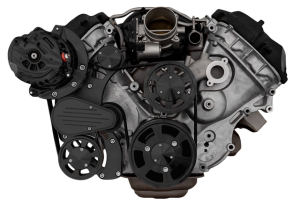 CVF Racing - CVF Ford Coyote 5.0L Compact Serpentine System with ALT Only, High Flow Water Pump - Black (All Inclusive) - Image 2